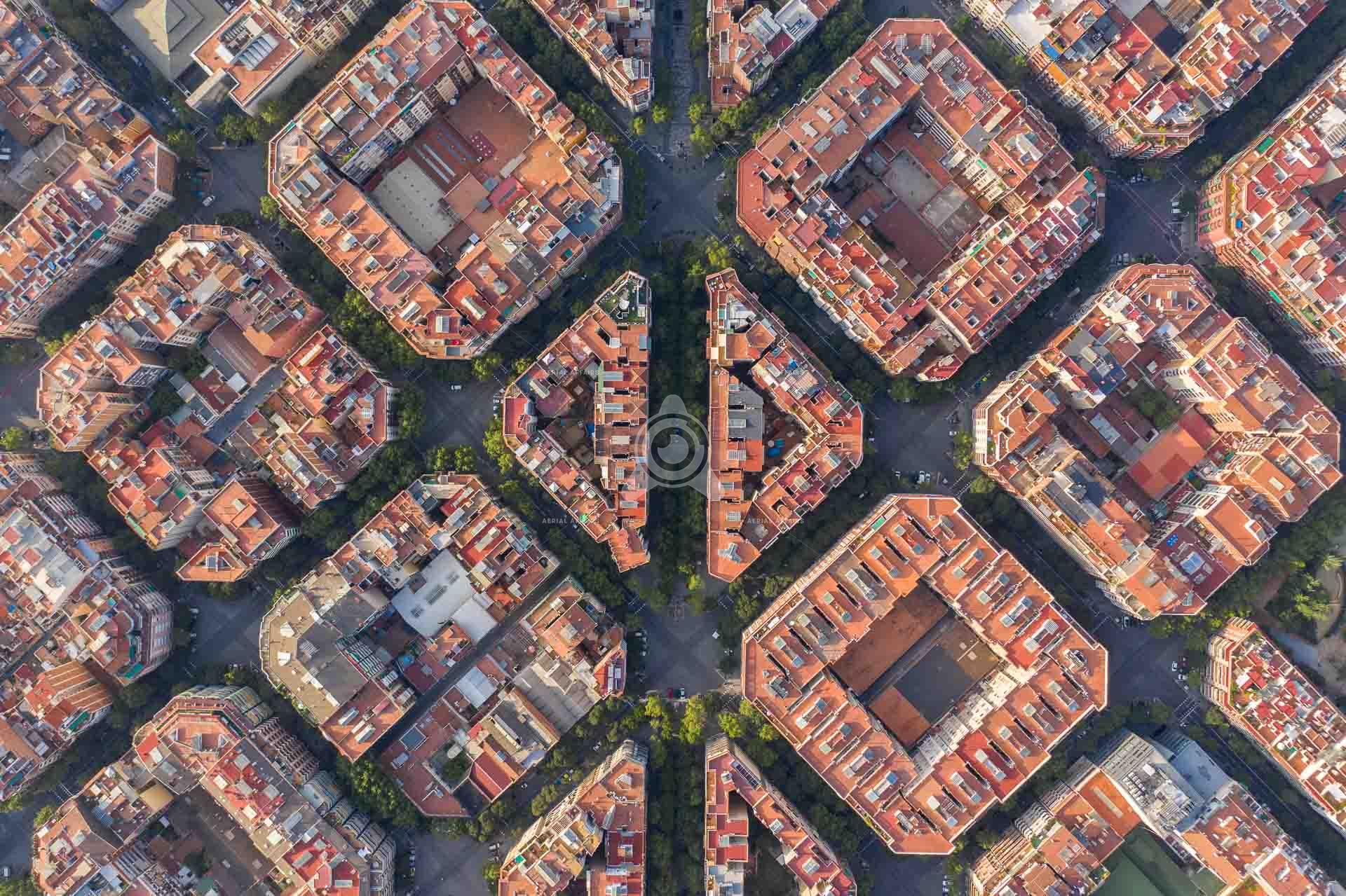 Barcelona city blocks