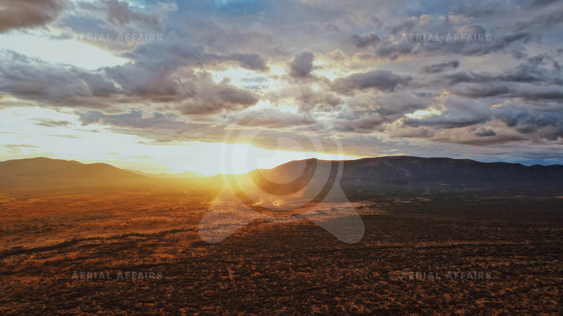 Golden sunset in northern Kenya